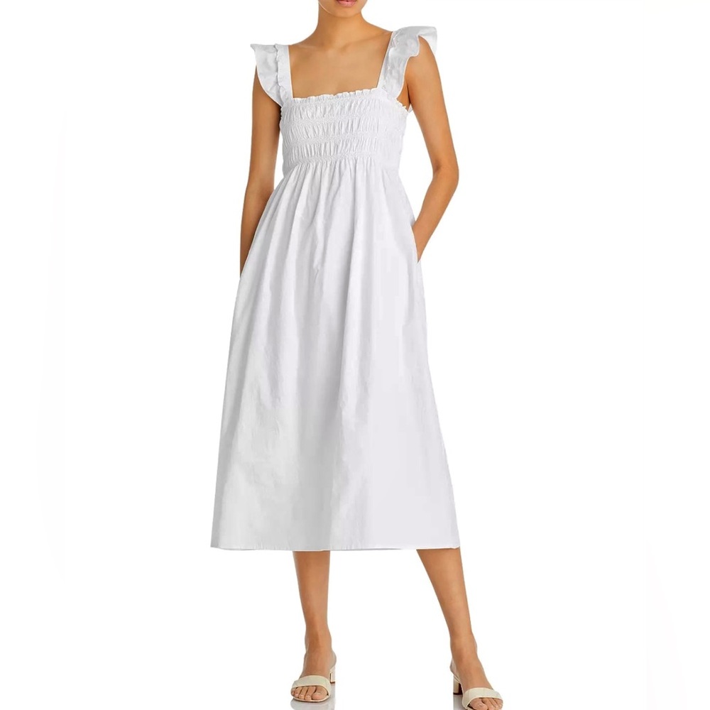 French Connection White Midi Dress